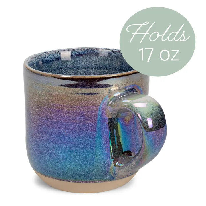 Xfganthon-Mug 4-Pack 17oz Iridescent Ribbed Purple