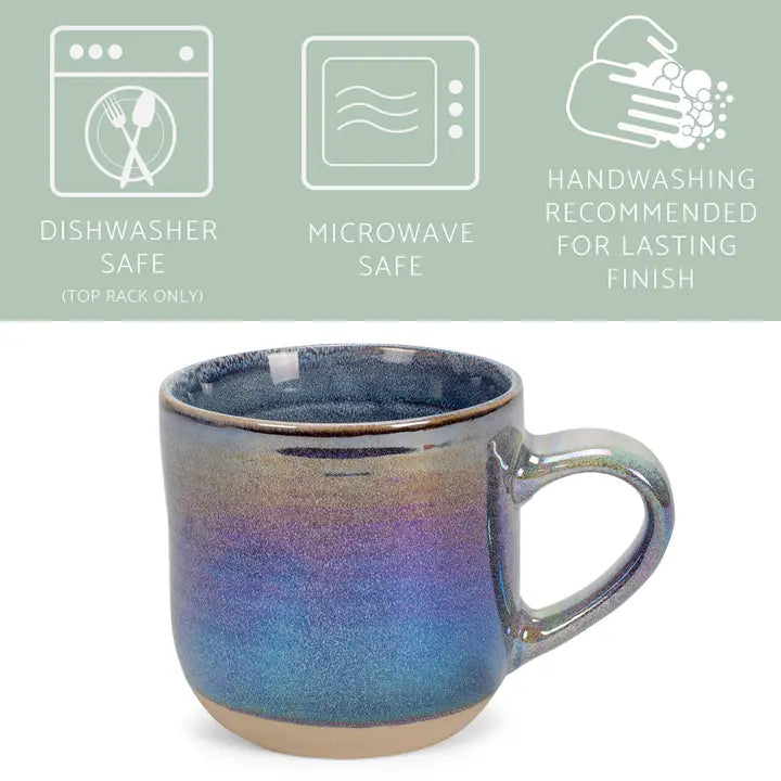 Xfganthon-Mug 4-Pack 17oz Iridescent Ribbed Purple